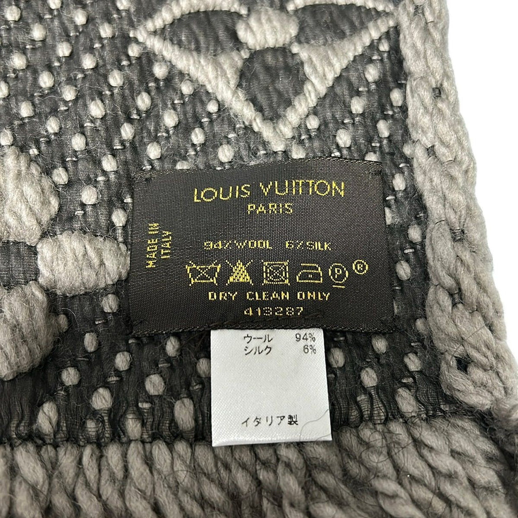 Louis Vuitton Scarf Echarpe Logo Mania Verone Wool Silk — view 2