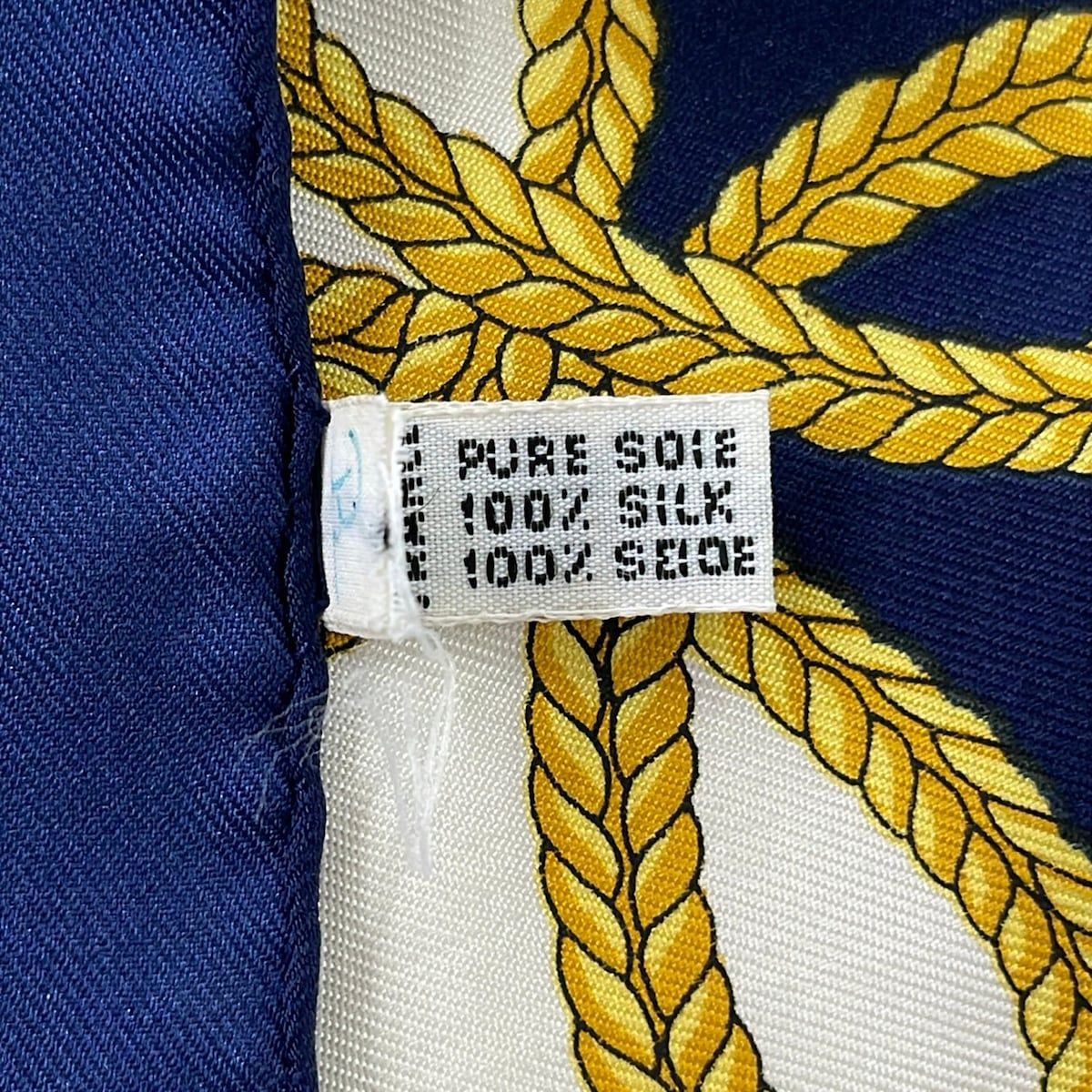Celine Scarf Navy Ivory Multi — view 3
