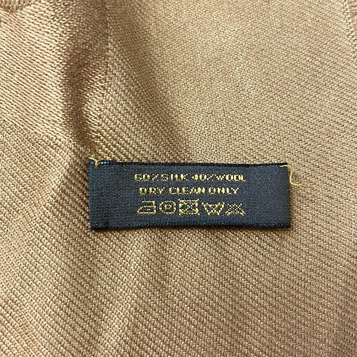 Louis Vuitton Shawl Monogram Camel Wool Silk Scarf — view 3