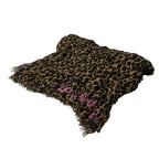 Louis Vuitton Shawl Etole Leopard Brown Cashmere Silk Scarf