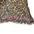 Louis Vuitton Shawl Etole Leopard Brown Cashmere Silk Scarf — view 5