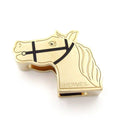 Hermes Scarf Ring Quadrige Gold Black Twilly