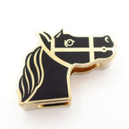 Hermes Scarf Ring Quadrige Gold Black Twilly — view 2