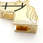 Hermes Scarf Ring Quadrige Gold Black Twilly — view 3