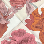 Hermes Scarf Carre 45 Gavroche White Pink Multi Etude Pour Un Iris — view 4