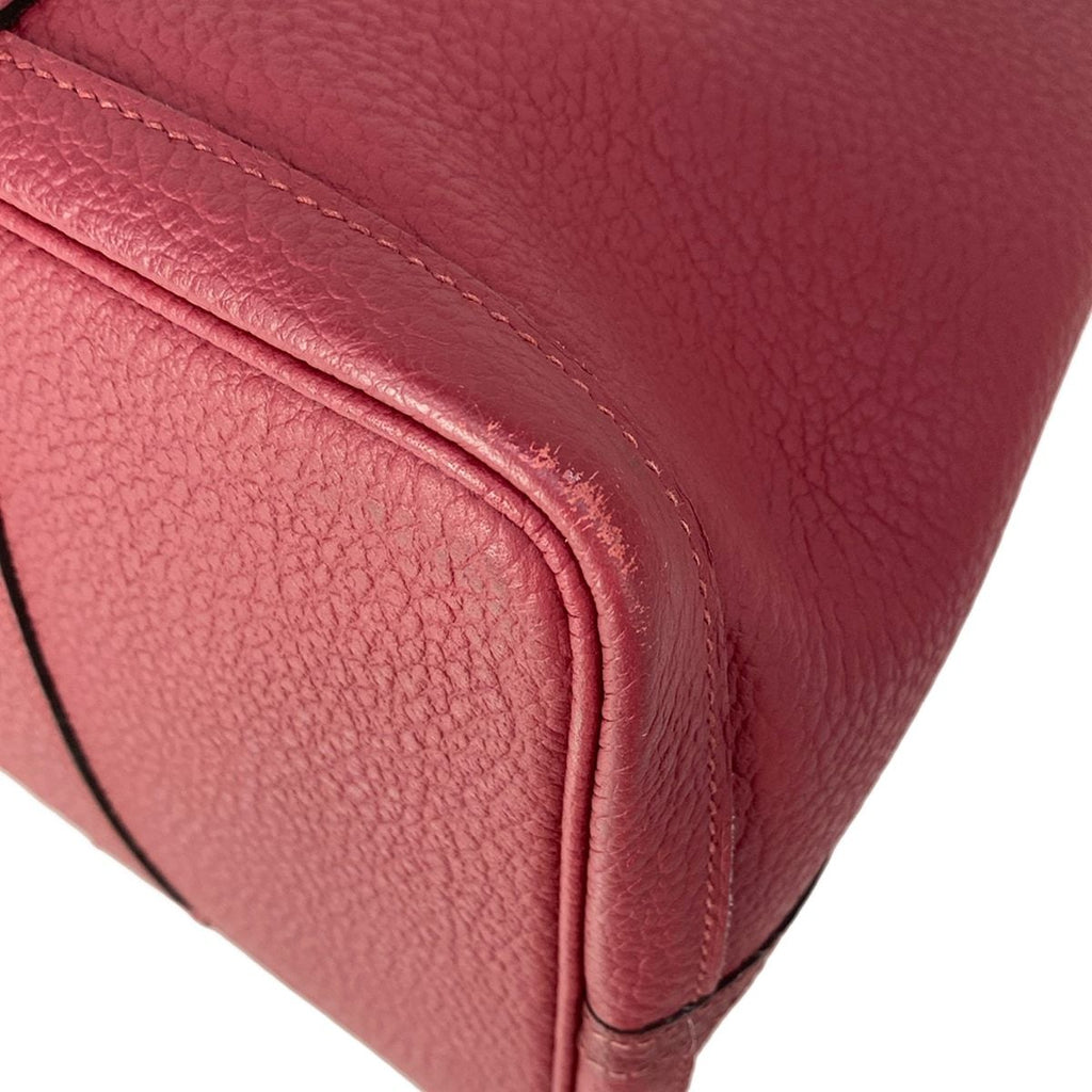 Hermes Tote Garden Party PM Rouge Grena Silver — view 7