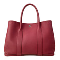 Hermes Tote Garden Party PM Rouge Grena Silver