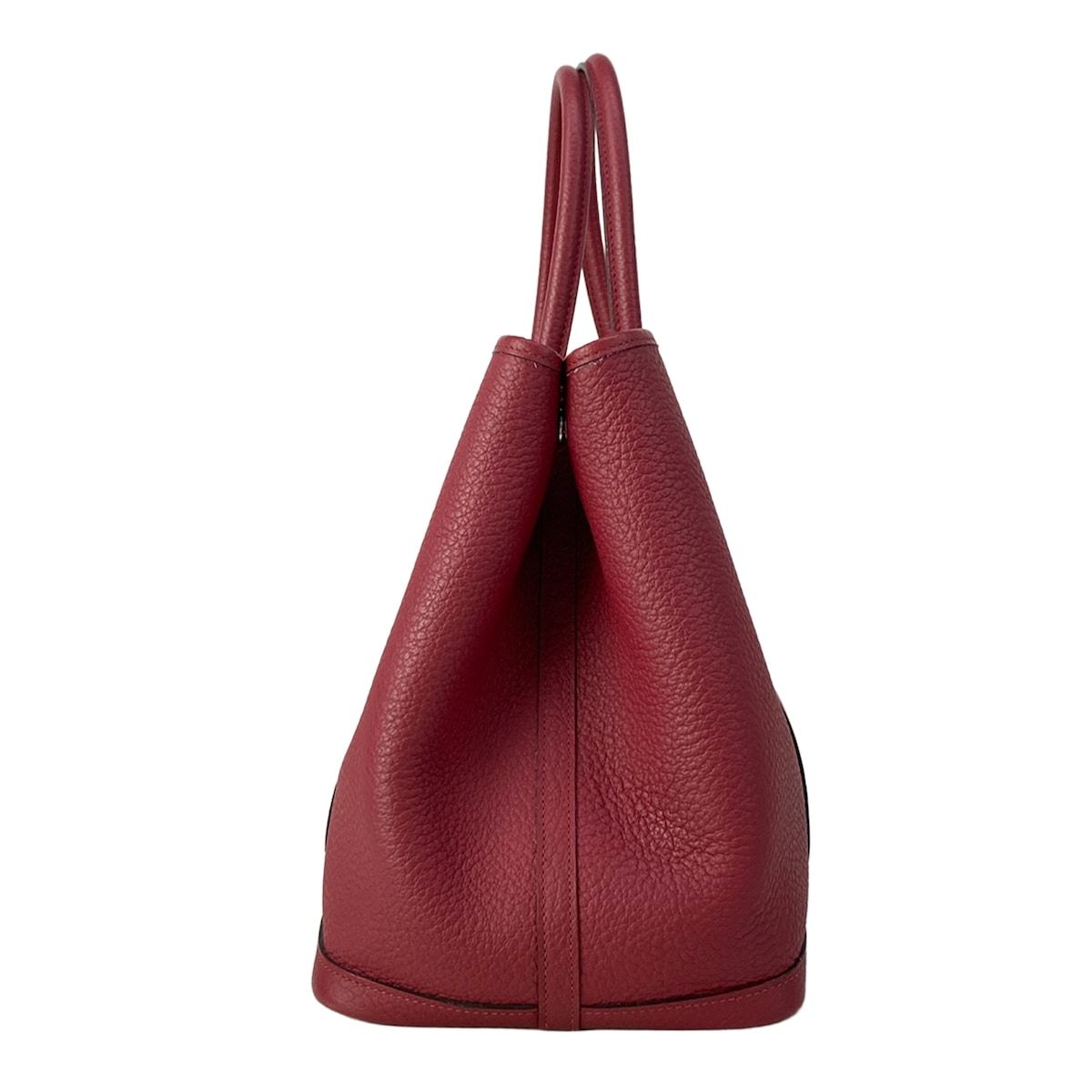 Hermes Tote Garden Party PM Rouge Grena Silver — view 2