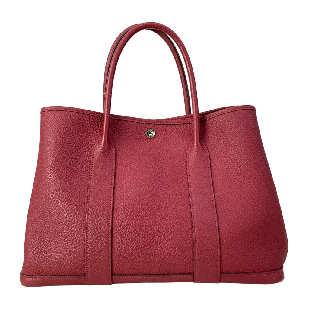Hermes Tote Garden Party PM Rouge Grena Silver — view 3