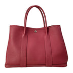 Hermes Tote Garden Party PM Rouge Grena Silver — view 3