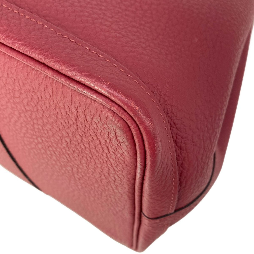 Hermes Tote Garden Party PM Rouge Grena Silver — view 9