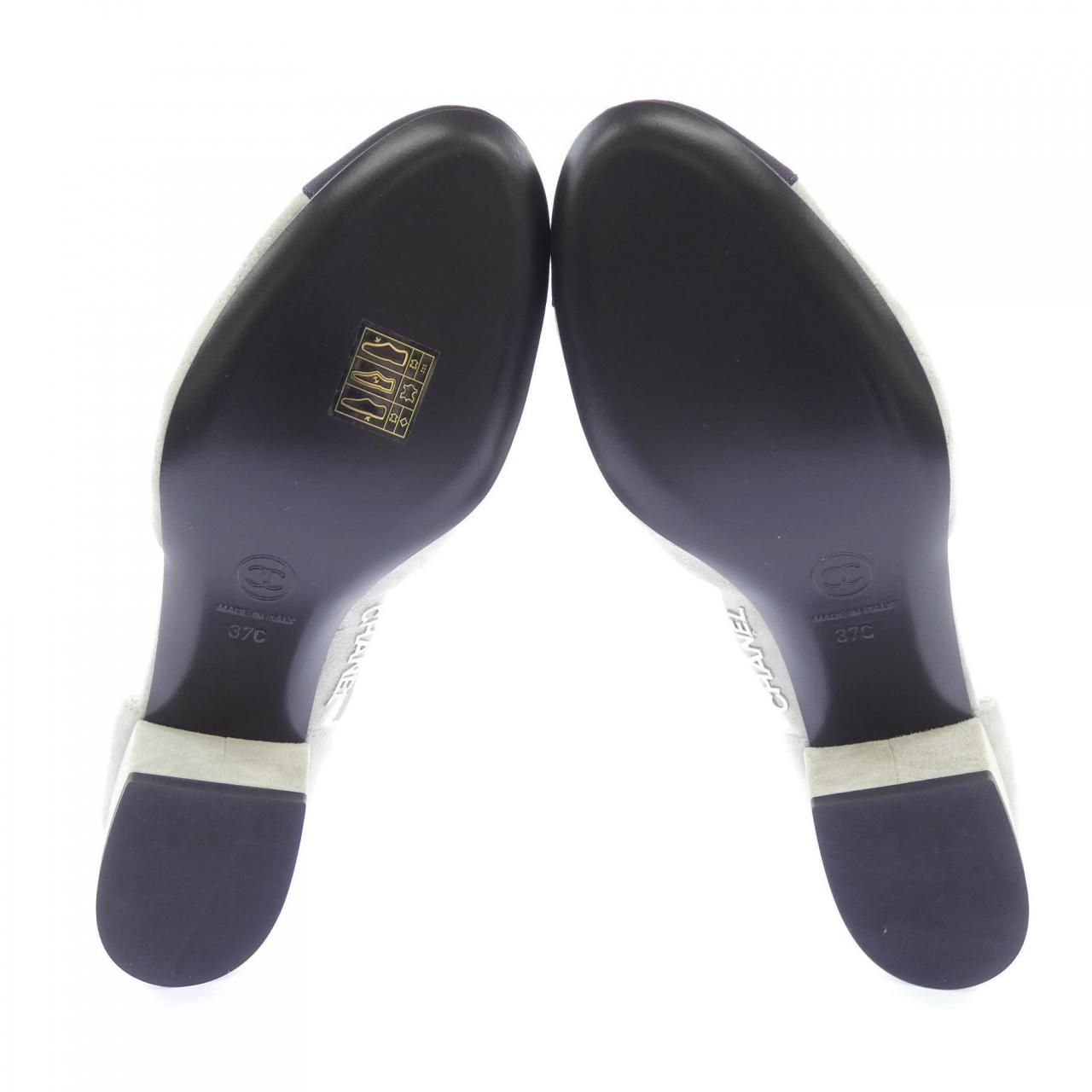 Chanel Ballerina Shoes Flats Gray — view 4