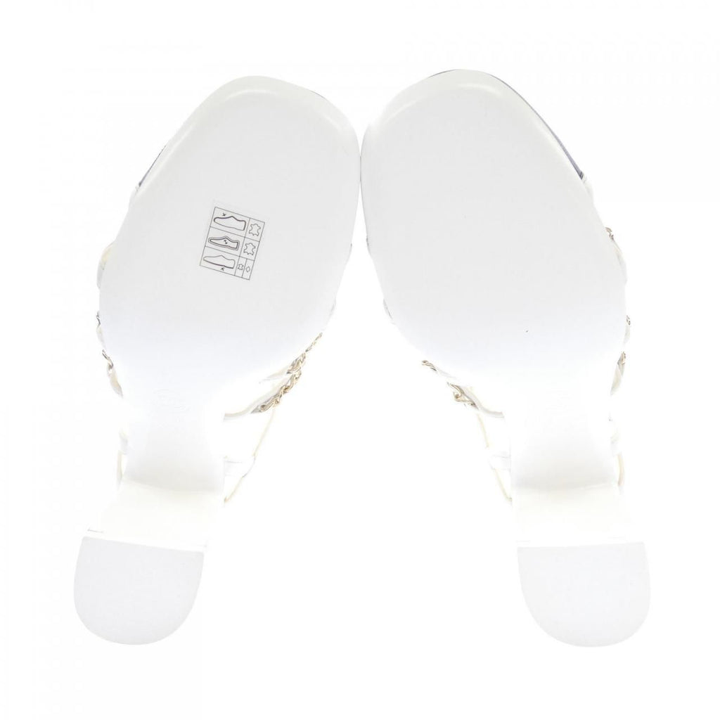 Chanel Slingback Sandals White — view 4