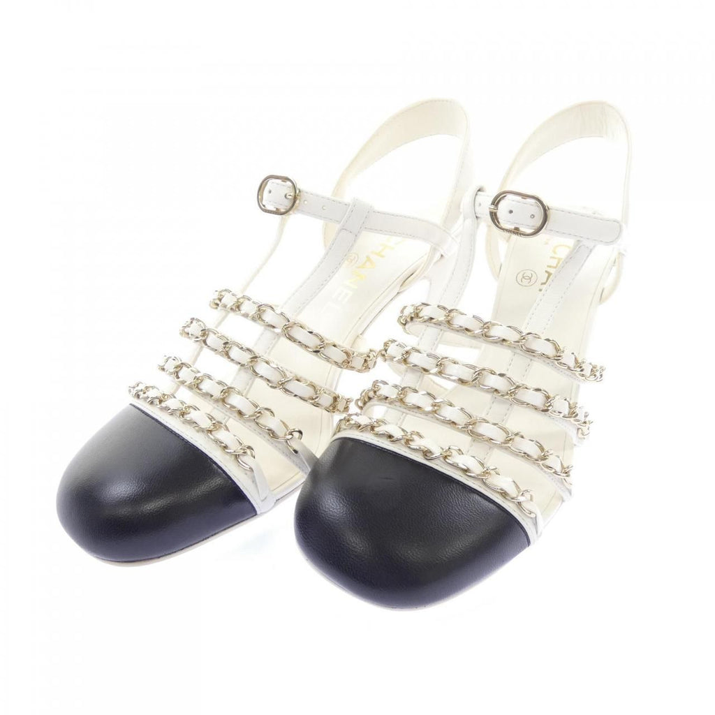 Chanel Slingback Sandals White — view 3