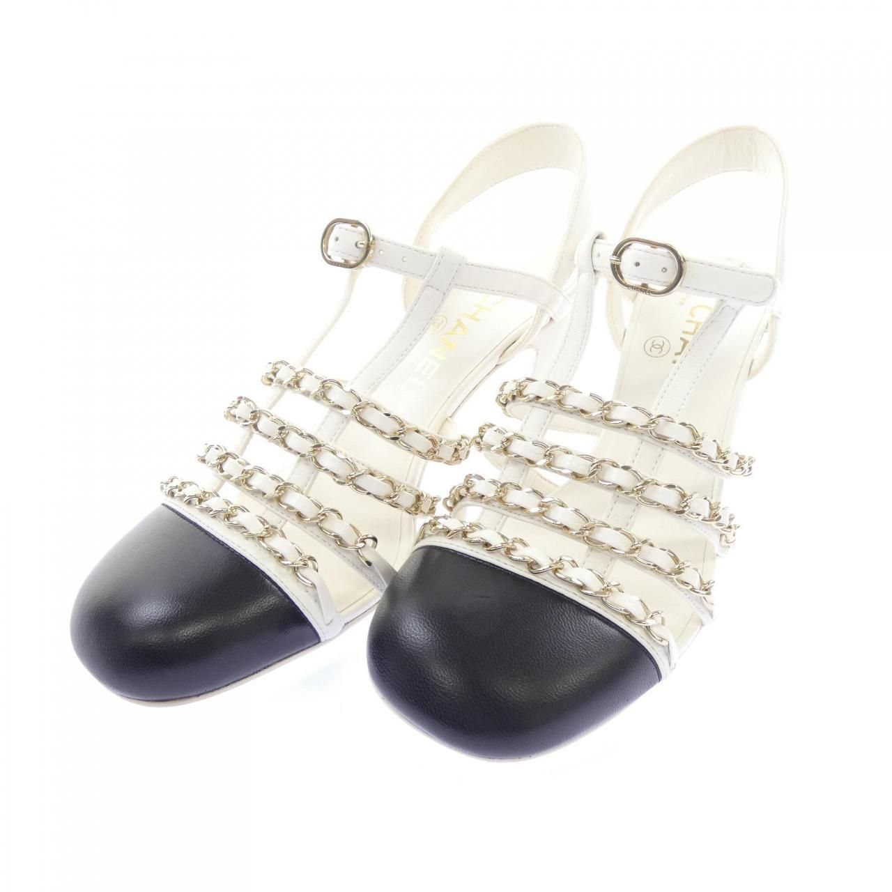 Chanel Slingback Sandals White — view 3