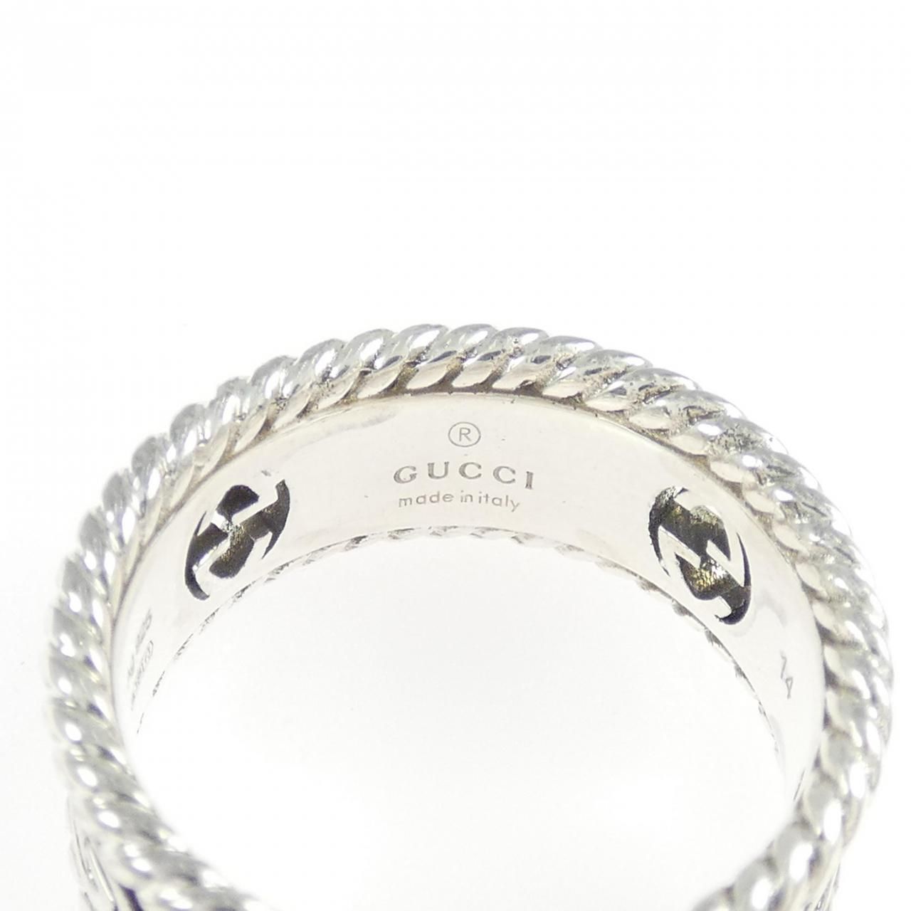 Gucci Interlocking Ring Silver — view 3