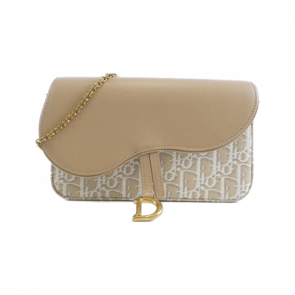 Dior Oblique Saddle Chain Pouch Wallet