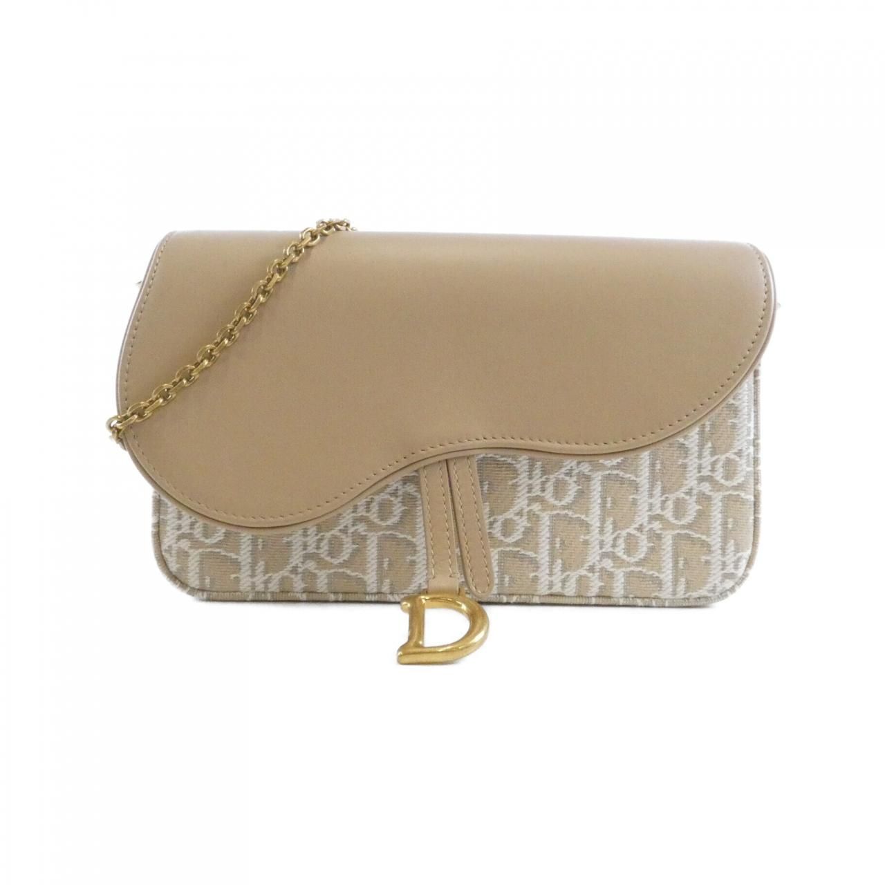 Dior Oblique Saddle Chain Pouch Wallet
