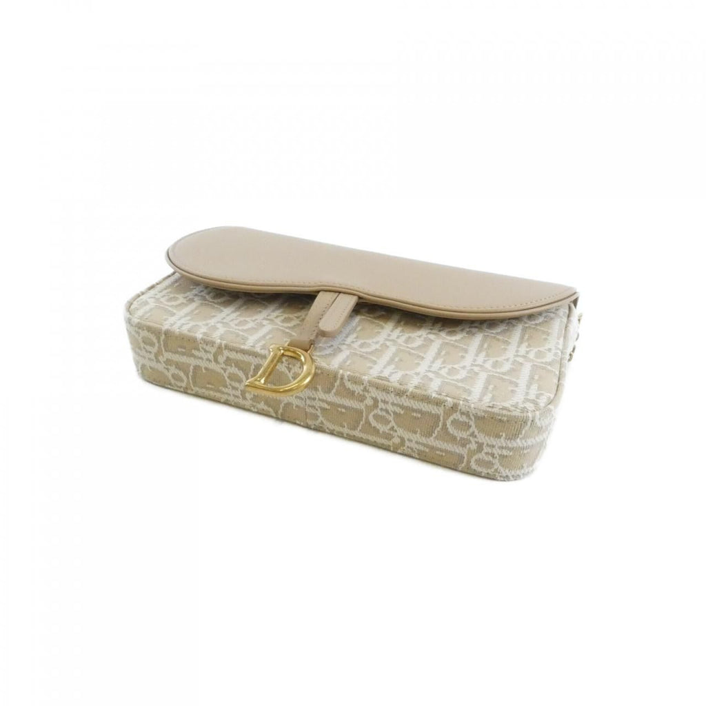 Dior Oblique Saddle Chain Pouch Wallet — view 3