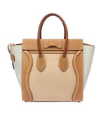 Celine Luggage Micro Handbag Beige Tan