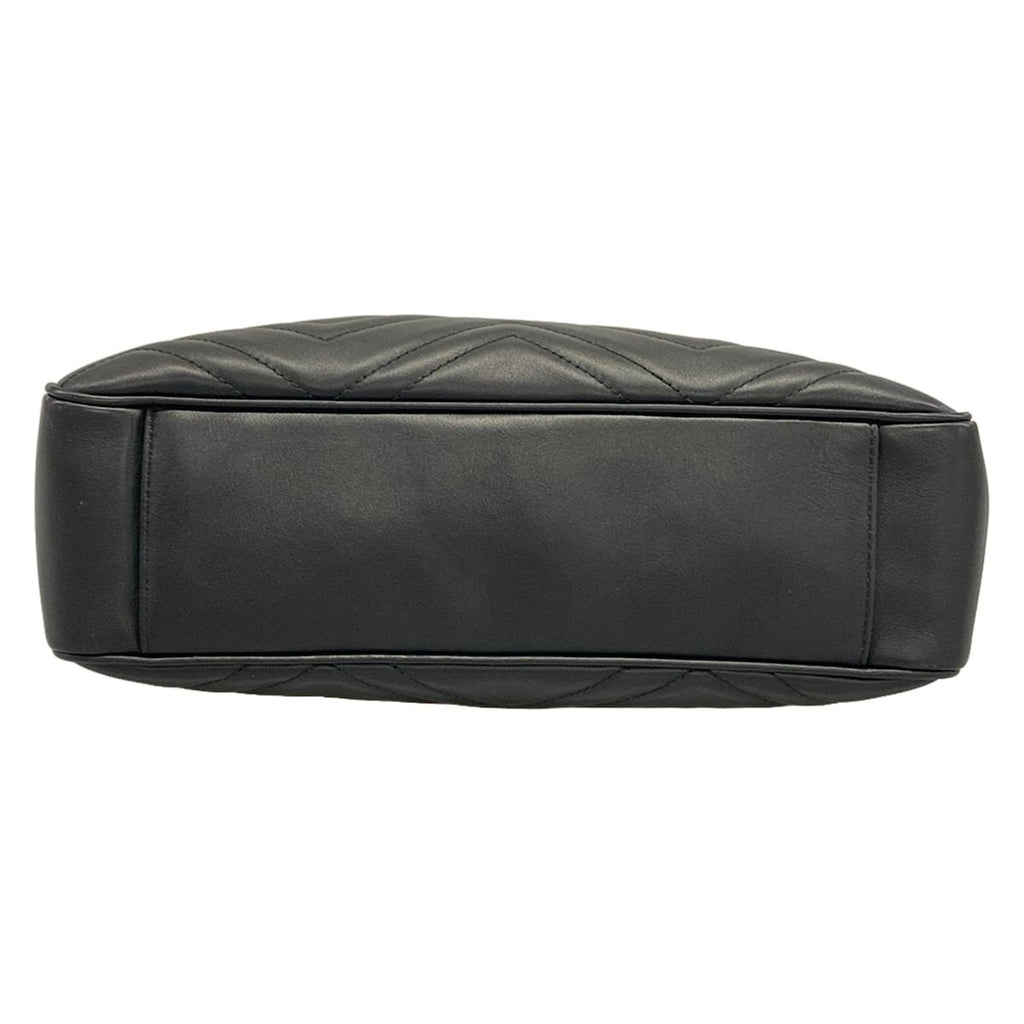 Gucci Shoulder Bag GG Marmont Black Chain Leather — view 5