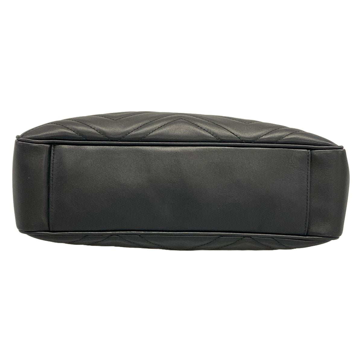 Gucci Shoulder Bag GG Marmont Black Chain Leather — view 5