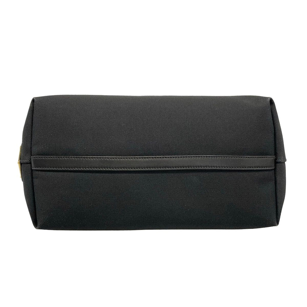 Prada Handbag Logo Jacquard Black Leather — view 5