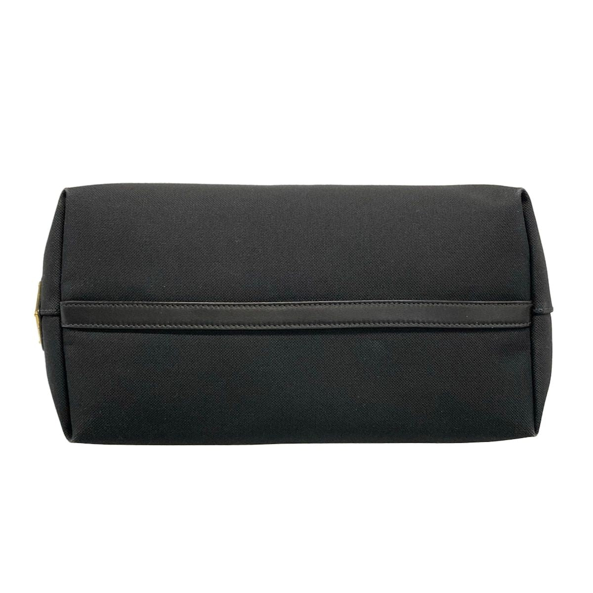 Prada Handbag Logo Jacquard Black Leather — view 5