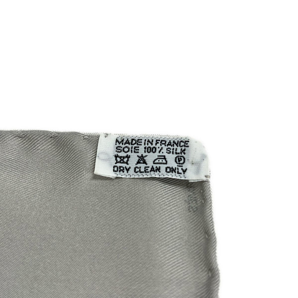 Hermes Scarf Carre 90 Light Gray Blue Multi Maillons de Joel Stein — view 3
