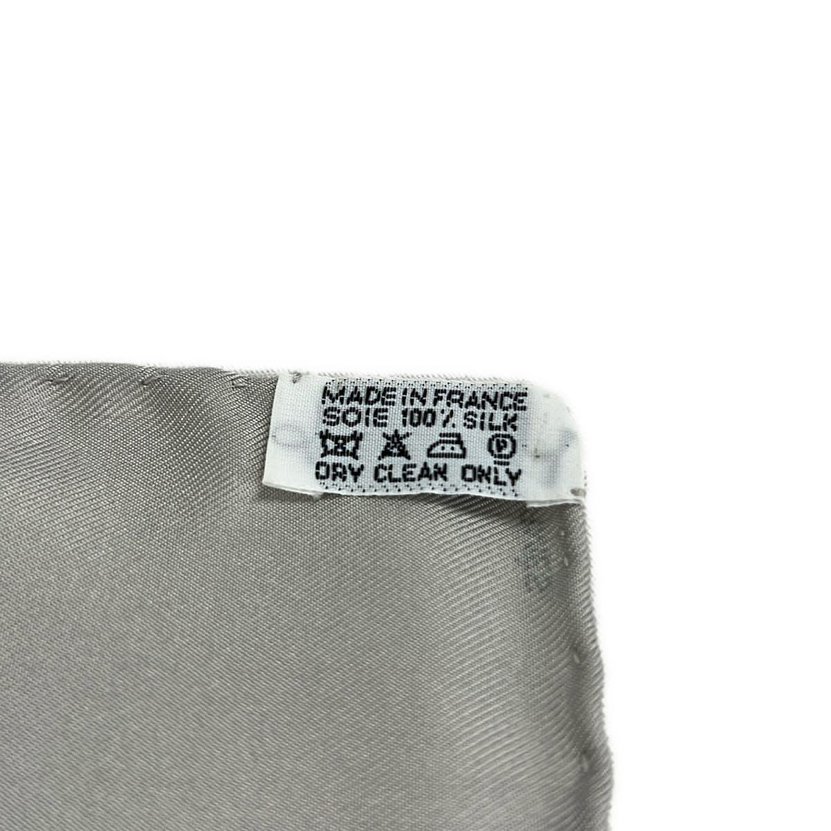 Hermes Scarf Carre 90 Light Gray Blue Multi Maillons de Joel Stein — view 3
