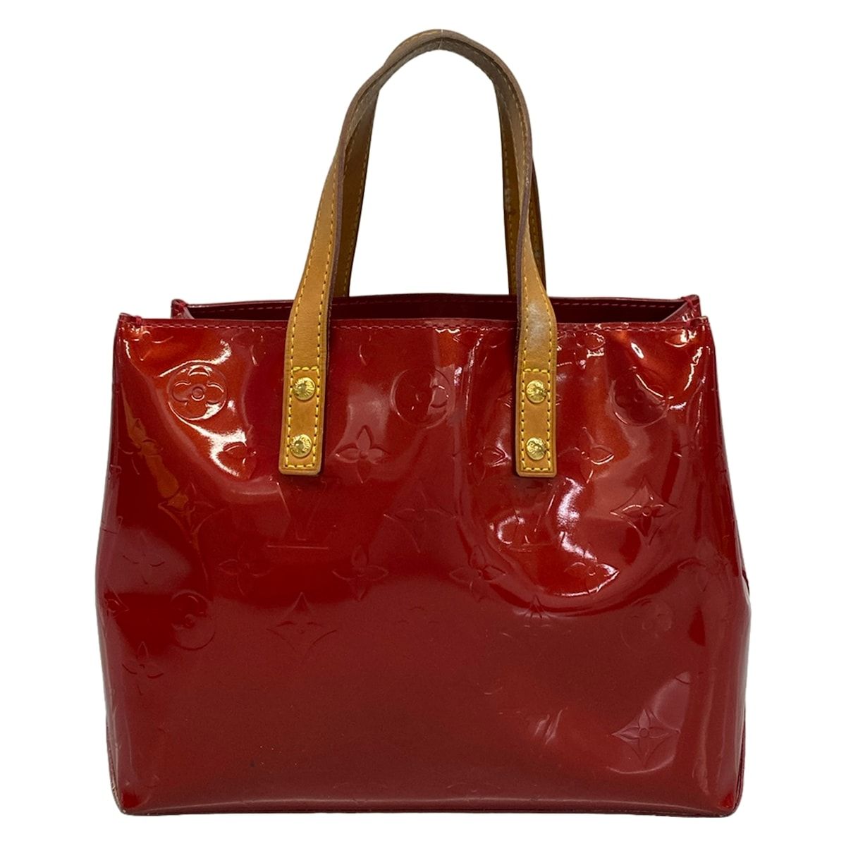 Louis Vuitton Handbag Monogram Vernis Reed PM Pomme D'amour Leather
