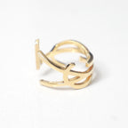 Saint Laurent Paris Ring YSL Logo Gold — view 6