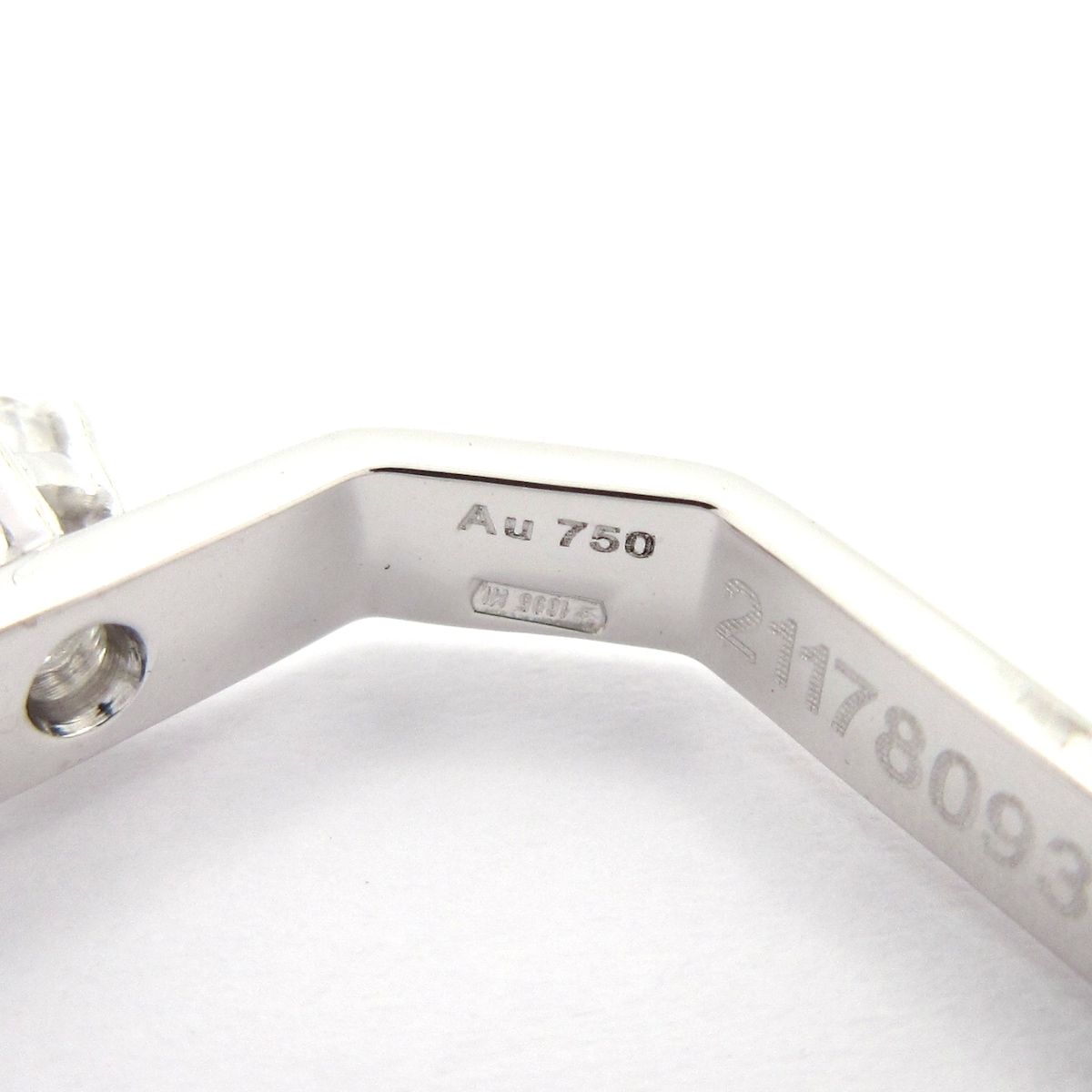Gucci Ring Octagonal Solitaire 18k White Gold Diamond — view 6