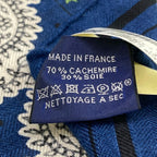 Hermes Shawl Carre Geant 140 Navy Ivory Black Zouaves Et Dragons Scarf — view 3