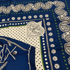 Hermes Shawl Carre Geant 140 Navy Ivory Black Zouaves Et Dragons Scarf — view 5