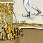 Hermes Scarf Carre 90 Beige Brown Multi les Plaisirs du Froid — view 2