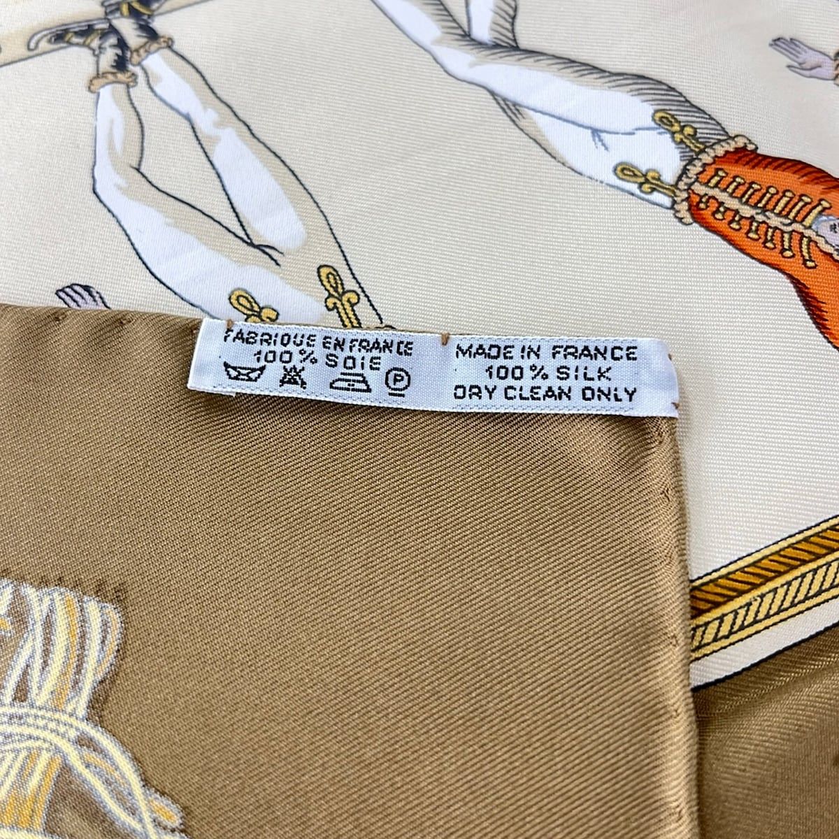 Hermes Scarf Carre 90 Beige Brown Multi les Plaisirs du Froid — view 3
