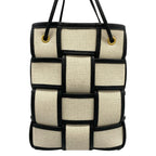 Bottega Veneta Shoulder Bag Cassette Mini Cross White Black Maxi Intrecciato — view 2
