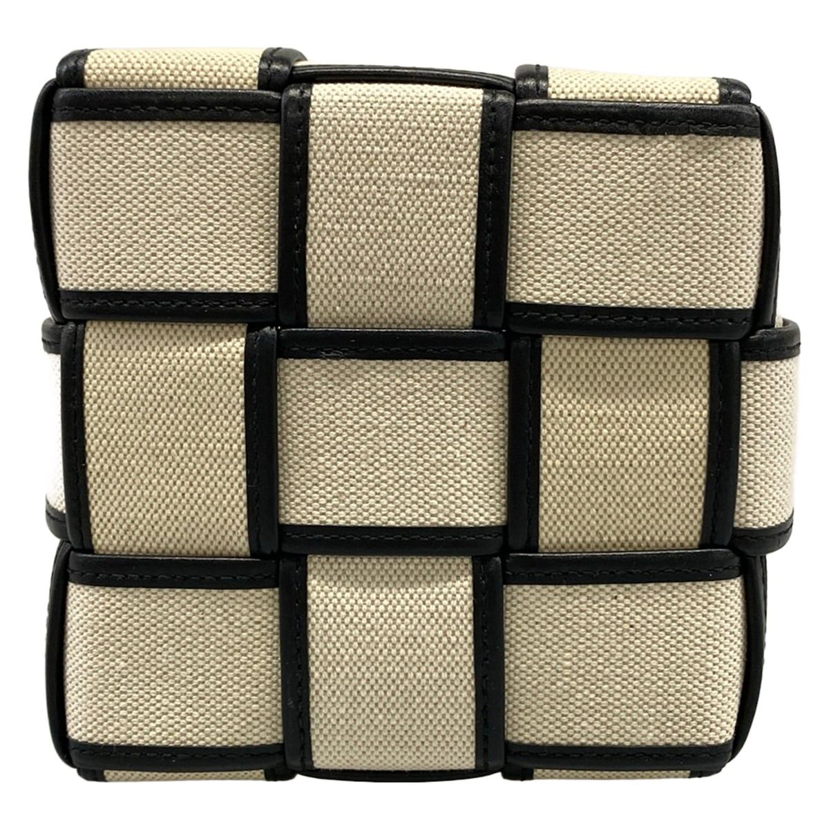 Bottega Veneta Shoulder Bag Cassette Mini Cross White Black Maxi Intrecciato — view 5