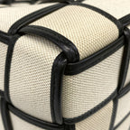 Bottega Veneta Shoulder Bag Cassette Mini Cross White Black Maxi Intrecciato — view 6