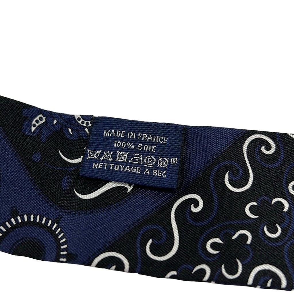 Hermes Scarf Twill Navy White Amazon Festival Silk — view 3