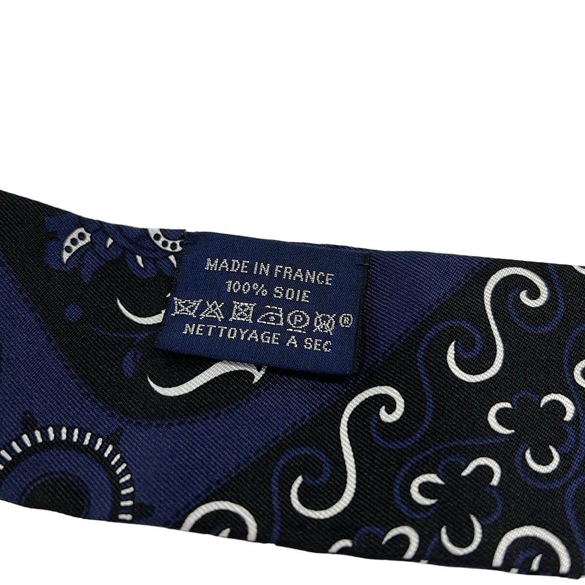 Hermes Scarf Twill Navy White Amazon Festival Silk — view 3