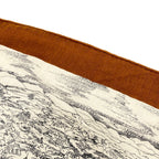 Hermes Shawl Carre Geant 140 Ivory Brown Black la Cite Cavaliere Cashmere Silk — view 5