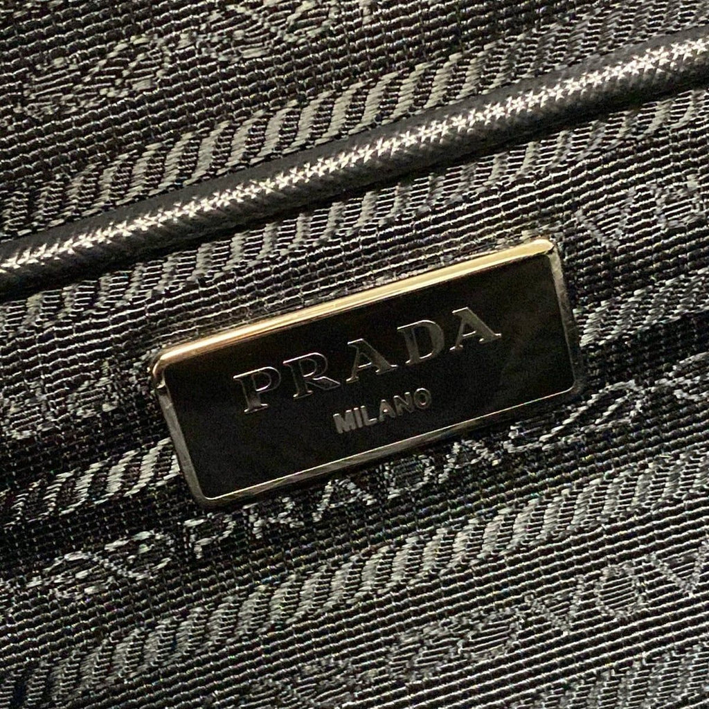 Prada Handbag Red Black Leather — view 9