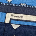 Hermes Shawl Carre Geant 140 Blue Navy Multi la Danse Des Amazones Cashmere — view 2
