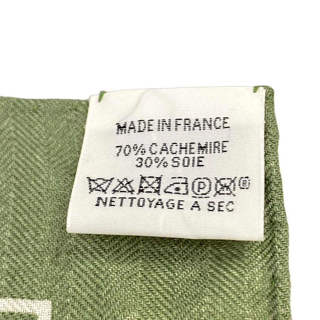 Hermes Shawl Carre Geant 140 Green White Black Tatouages Marins Bandana — view 3
