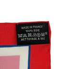 Hermes Scarf Carre 45 Gavroche Pink Red Multi Jeu de Billes Marbles — view 3
