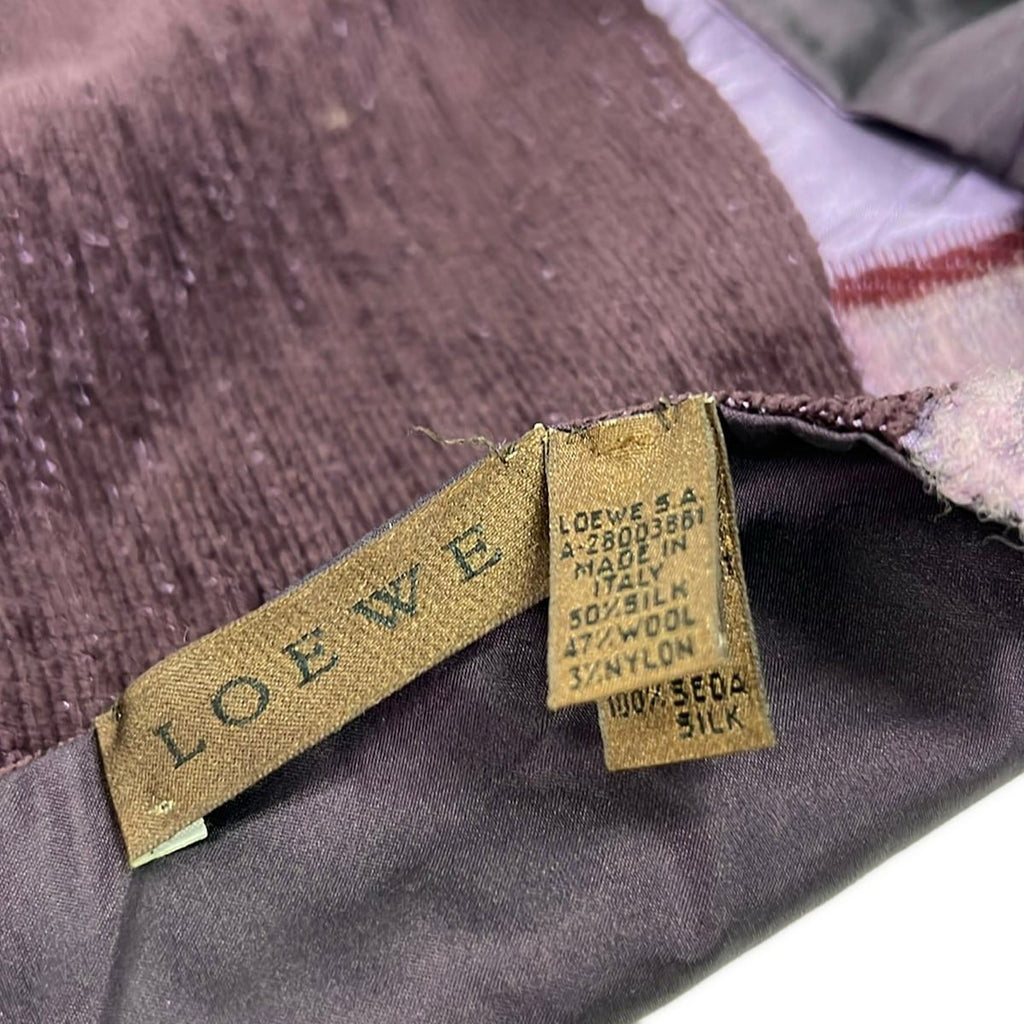 Loewe Shawl Purple Beads Wool Silk Scarf — view 6