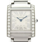 Cartier Watch Tank Francaise SM SS Diamond Bezel Silver