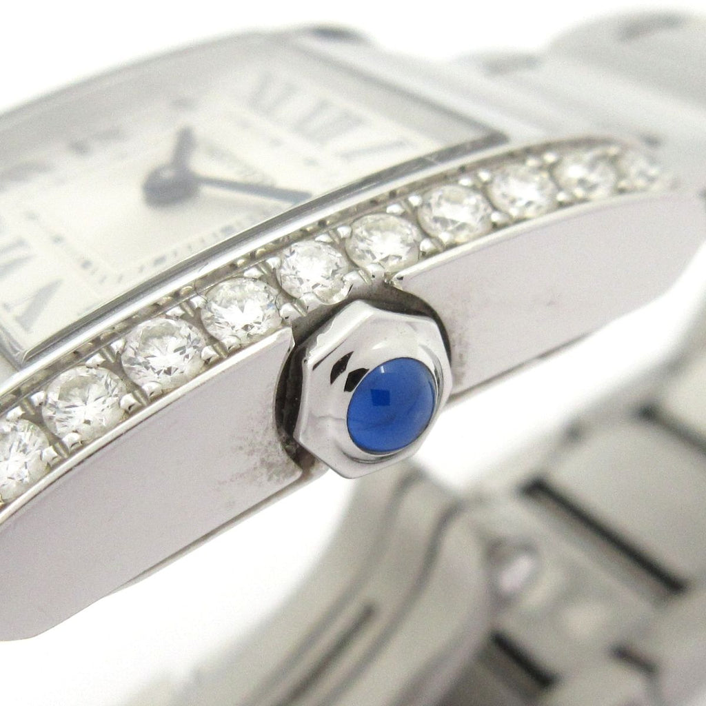 Cartier Watch Tank Francaise SM SS Diamond Bezel Silver — view 9